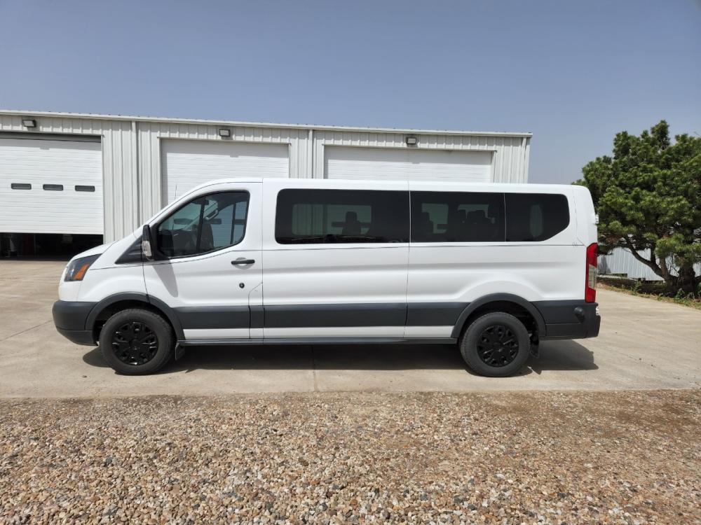 2018 White /Gray Ford Transit 350 Wagon Low Roof XLT w/Sliding Pass. 148-in. WB (1FBZX2YG8JK) with an 3.5L V6 DOHC 24V engine, 6A transmission, located at 625 South Lincoln Avenue, York, NE, 68467, (402) 362-5933, 40.856369, -97.592667 - Photo #1